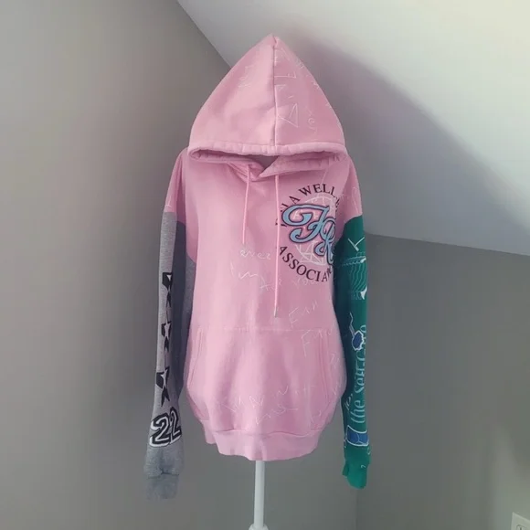 NWT FIRST ROW COLOR BLOCK COMBO ALL OVER GRAPHIC PRINT PUFF PRINT HOODIE XL - Picture 7 of 11